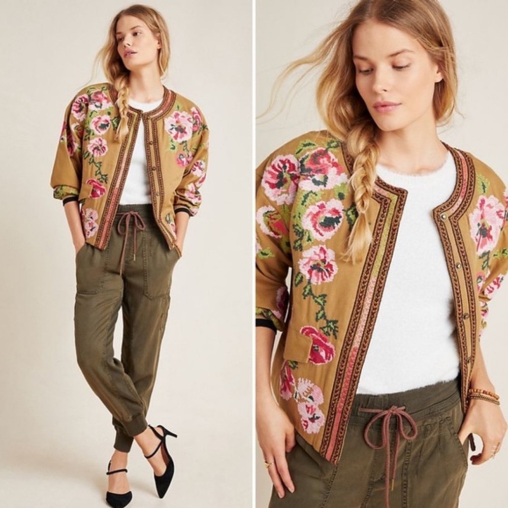 Anthropologie embroidered jacket